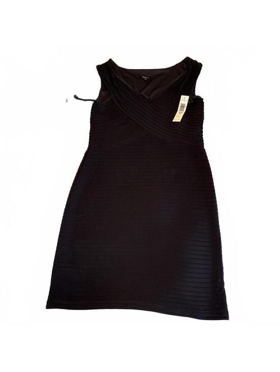 Onyx Nite Dresses & Skirts - Onyx Nite New $108 Womans Size 12 Midi Black Ribbed Knee Dress Stretch Comfort
